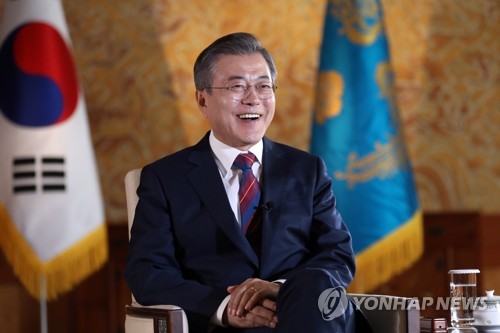 BBC와 인터뷰 하는 문 대통령