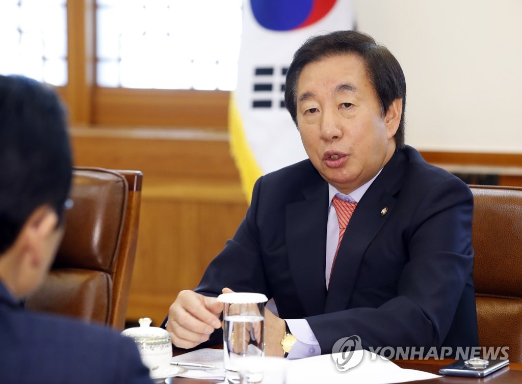 여야정협의체, 발언하는 김성태 자유한국당 원내대표