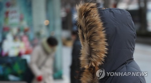 한파 속 모자에 쏘옥...