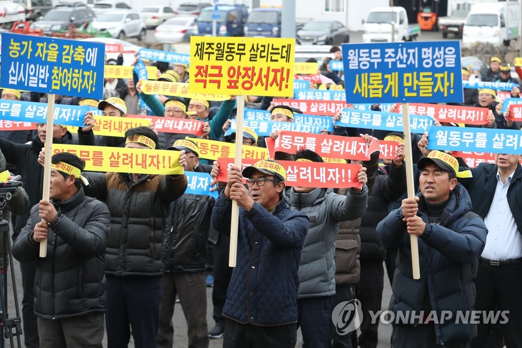 '월동무 생산 10% 감축하자'