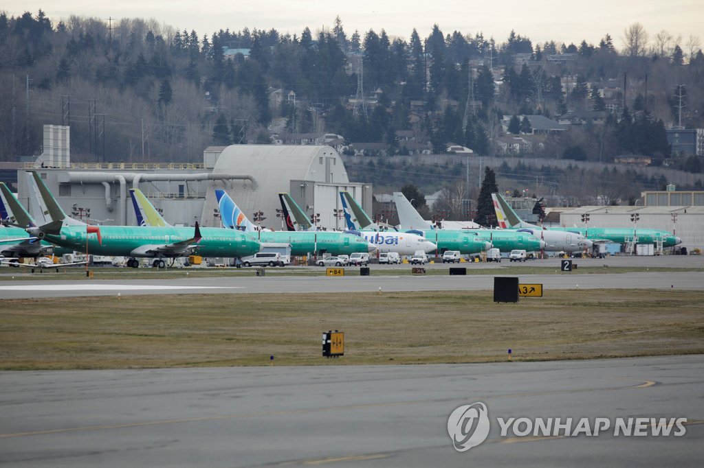 美 렌톤공장의 '보잉 737 맥스' 항공기