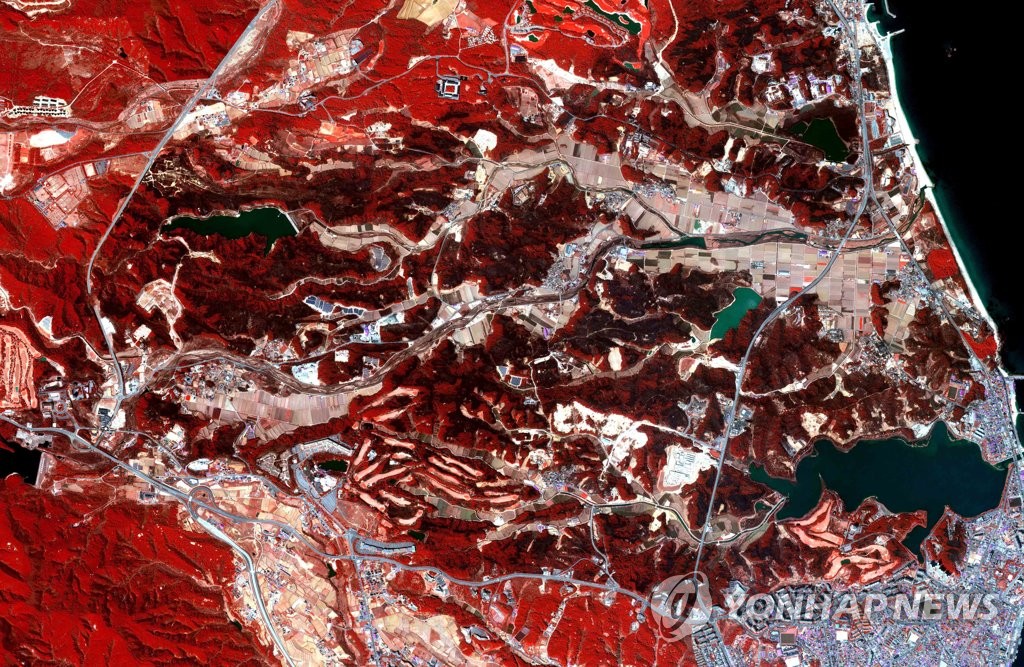 다목적 위성이 촬영한 산불 현장