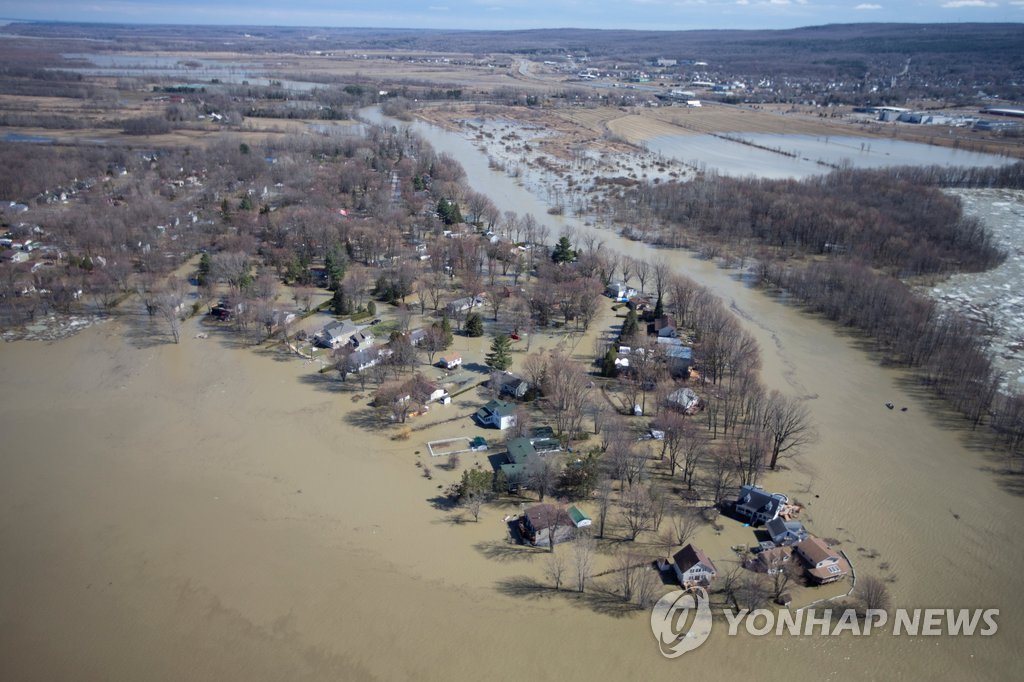 '봄철 해빙기' 캐나다 동부에 대규모 홍수