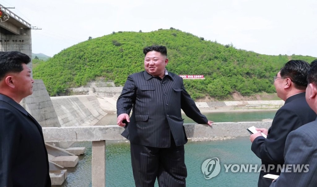 북한 김정은, 금야강 발전소 시찰