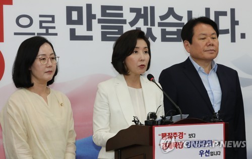대국민호소문 발표하는 나경원