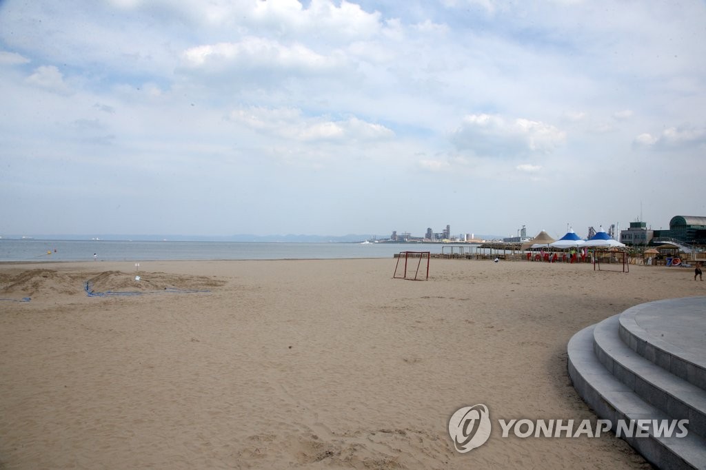 모래언덕 사라진 포항 영일대해수욕장