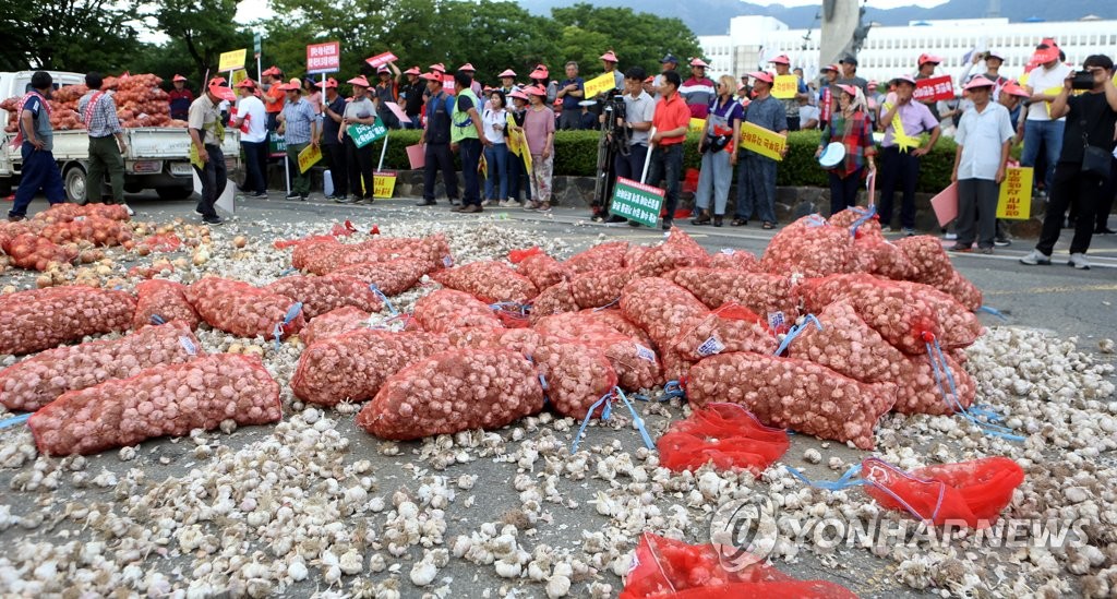 흩뿌려진 마늘