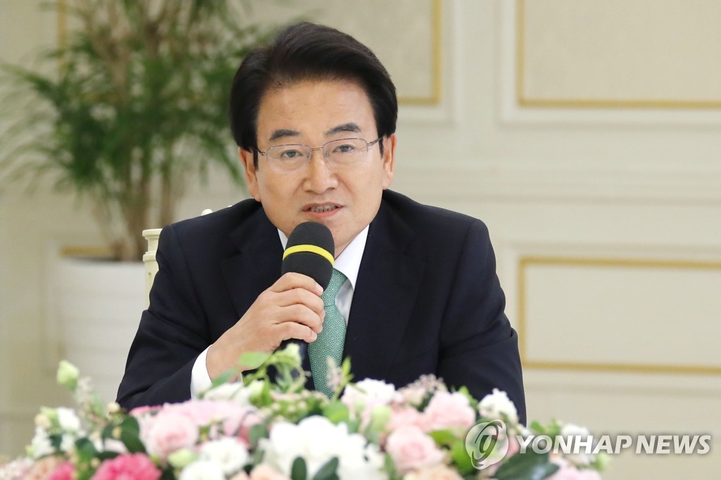 청와대에서 발언하는 민주평화당 정동영 대표