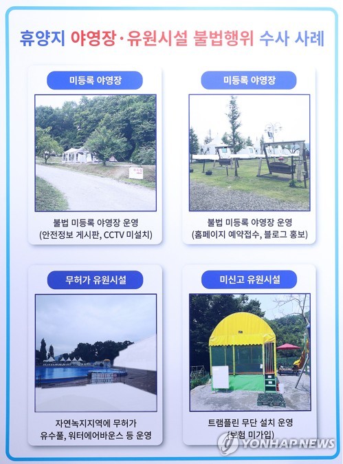 경기도, 불법 야영장 67곳 적발