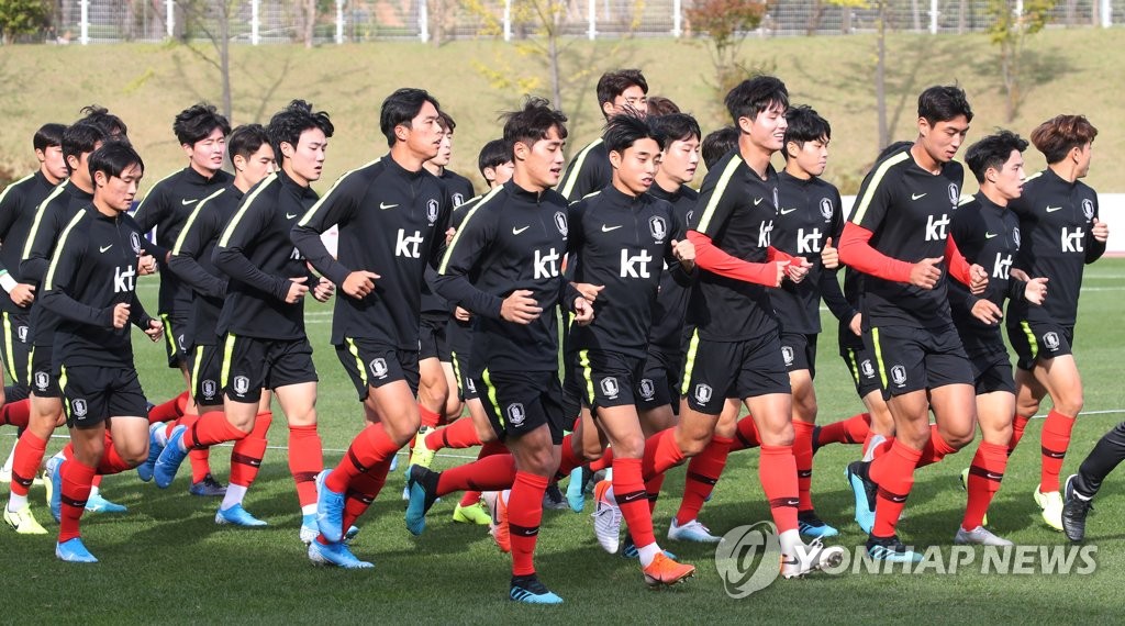 S. Korea's U-22 football team S. Korea's U-22 football team