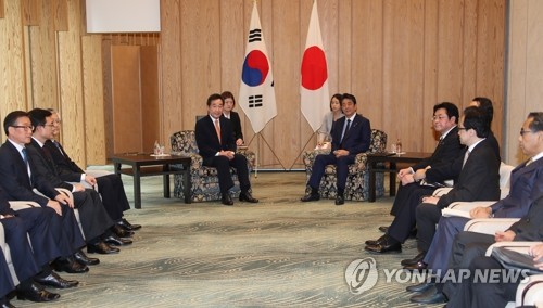 한-일본 총리 면담