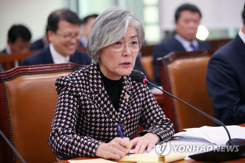 질의 답하는 강경화 장관