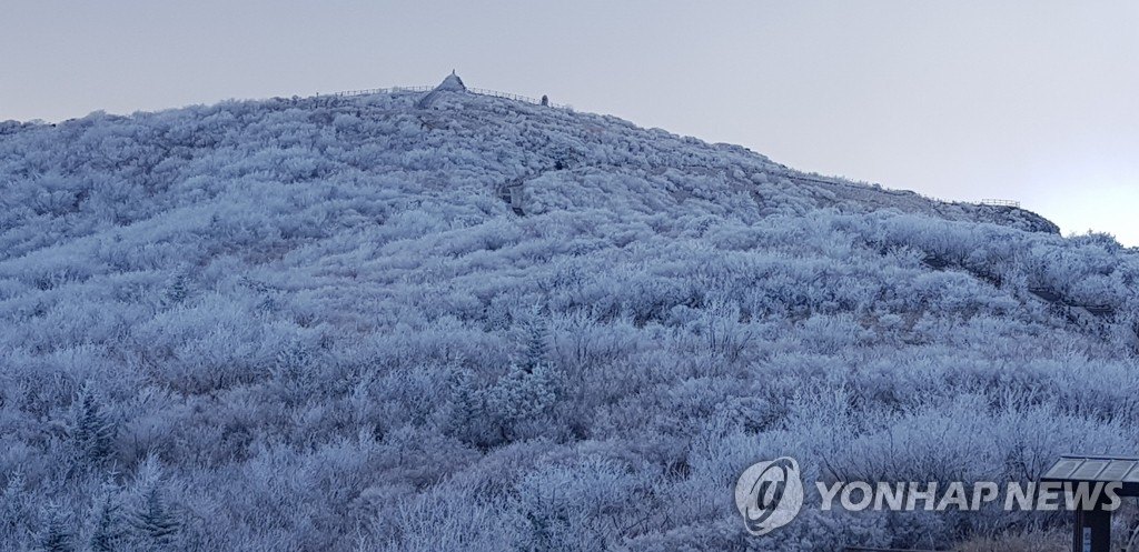 은빛 수놓은 지리산 노고단