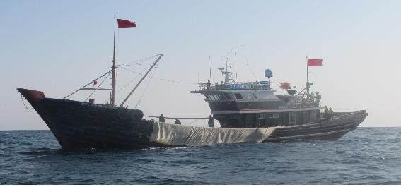 Seized Chinese fishing boats Seized Chinese fishing boats