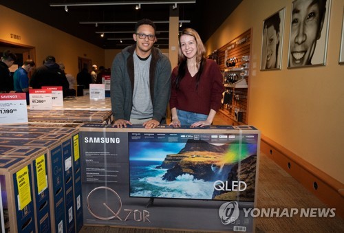 美 블랙프라이데이서 삼성 TV 인기
