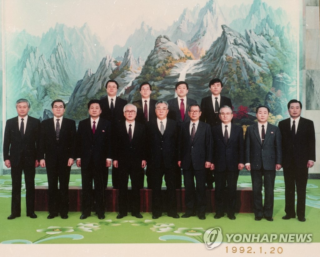 1992년 1월 북한을 방문한 김우중 전 대우그룹 회장