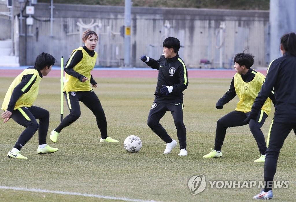 한국 여자축구 대표팀 훈련