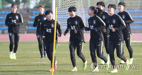서귀포 전지훈련 온 여자축구대표팀