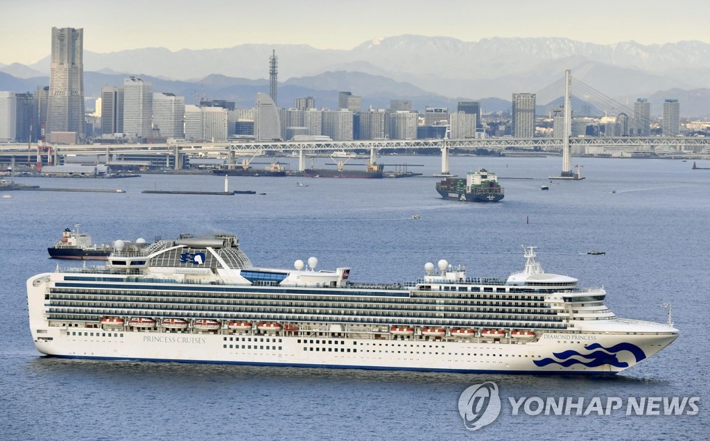 신종코로나 감염자 발생한 일본 크루즈선