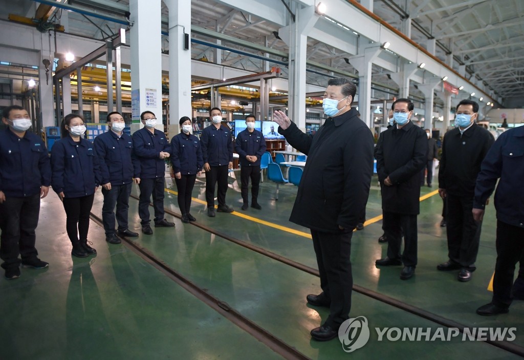 저장성 산단 시찰하는 시진핑 중국 주석