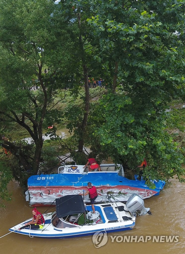Capsized police vessel found Capsized police vessel found