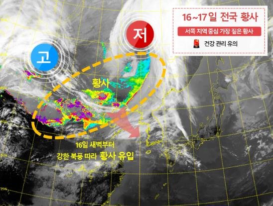 중국발 황사, 오늘 영향…수도권 및 서쪽 지방 집중