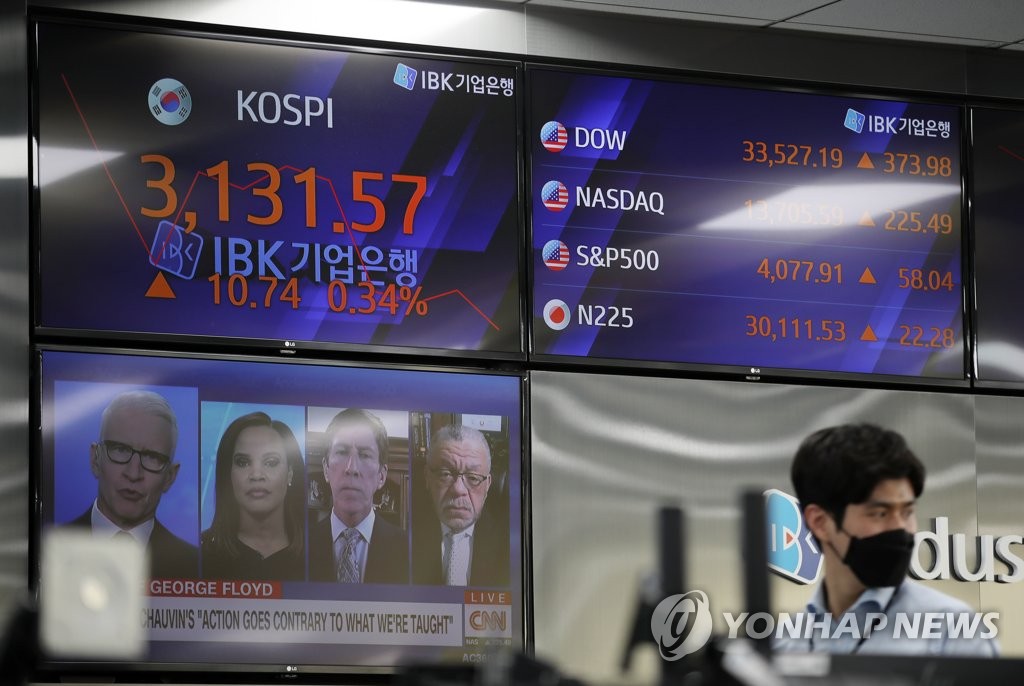 코스피 상승 출발…3,130대