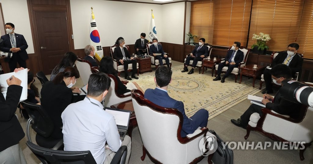 이인영 통일부 장관, 성 김 미국 대북특별대표 접견