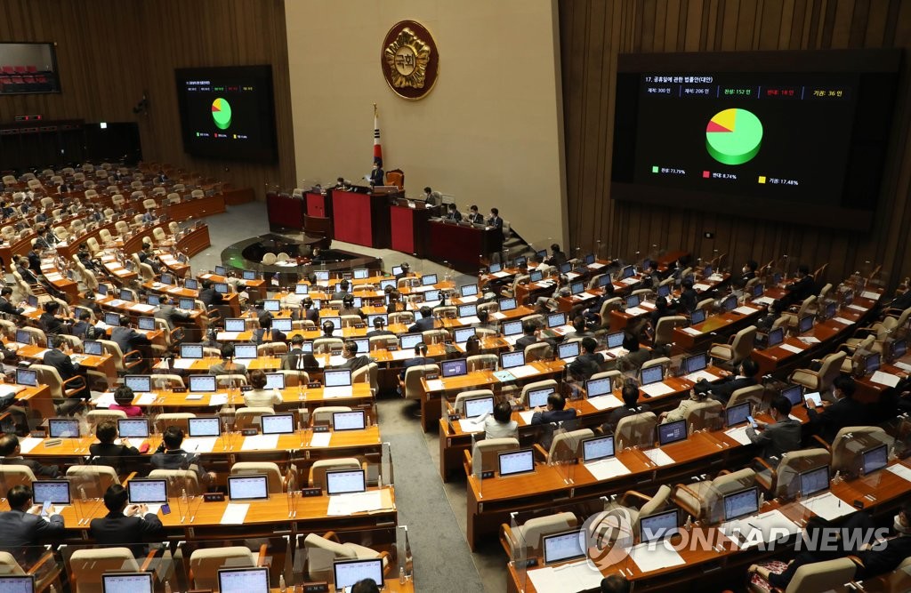 공휴일에 관한 법률안 본회의 통과