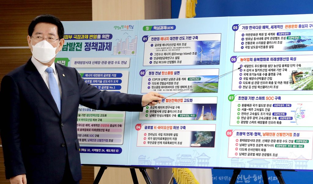 김영록 지사, 전남발전 정책과제 발표