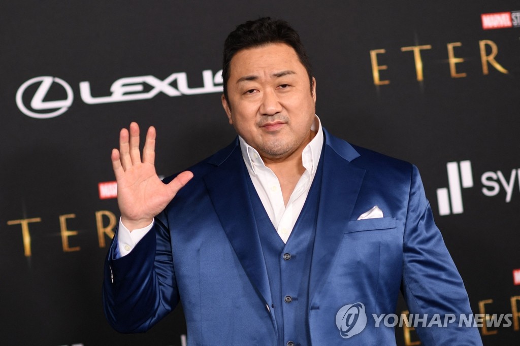 영화 '이터널스' 시사회 참석한 배우 마동석