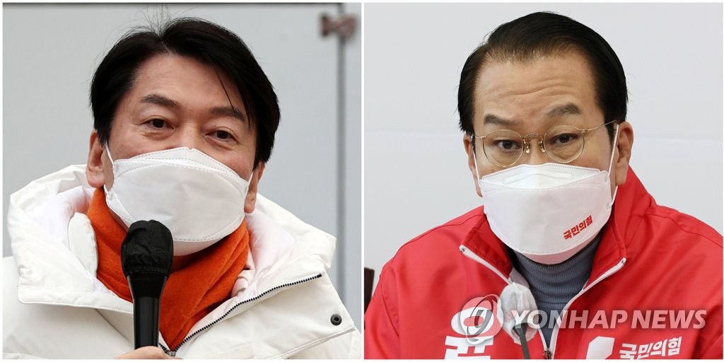 This composite photo shows People's Party chief Ahn Cheol-soo (L), who was named the chairperson of the presidential transition committee, and Rep. Kwon Young-se of the People Power Party, who was appointed as the vice chairperson. (Yonhap)
