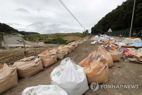 하천 보강에 쓸 대형 포대