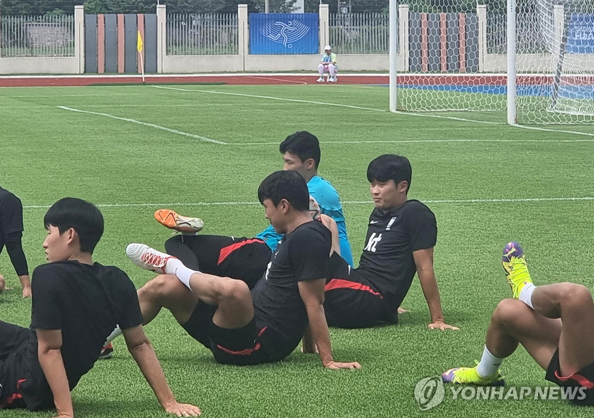 훈련하는 선수들