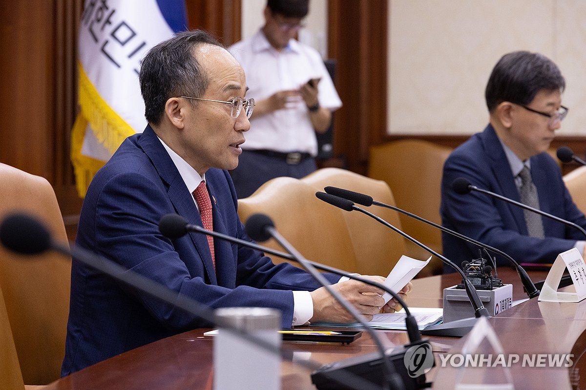 온실가스 배출권 거래 할당 위원회에서 발언하는 추경호 부총리