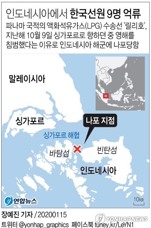 인니서 한국선원 9명 3개월넘게 억류…"정부는 도울수 없다고만"