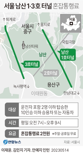  서울시 남산 1·3호 터널 혼잡통행료