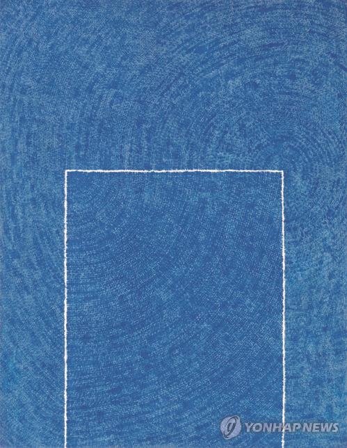 This image, provided by K Auction on April 12, 2017, shows "Tranquility 5-IV-73 #310," a painting by South Korean artist Kim Whan-ki that was auctioned for 6.55 billion won (US$5.74 million) on the same day in Seoul. The price marks the highest record for a South Korean artwork ever sold. (Yonhap)