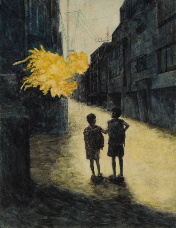 The image provided by Arario Gallery in Seoul shows "A Spring Day" by Jwa Hae-sun. (Yonhap)