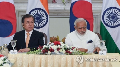 (2nd LD) Leaders of S. Korea, India hold talks with top business leaders