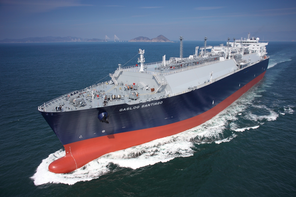This photo provided by Samsung Heavy Industries Co., shows a LNG carrier. (PHOTO NOT FOR SALE) (Yonhap)