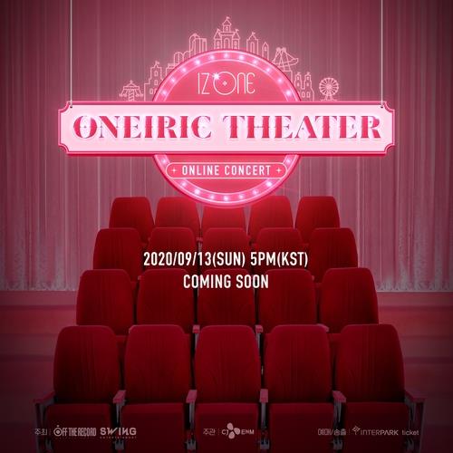 A poster for IZ*ONE's virtual concert scheduled for Sept. 13, 2020, provided by Off The Record Entertainment and Swing Entertainment (PHOTO NOT FOR SALE) (Yonhap) 