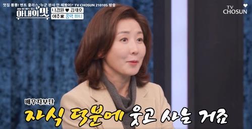 This image captured from TV Chosun's homepage shows former four-term conservative lawmaker Na Kyung-won talking on the broadcaster's program. 
