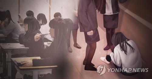 This computer-generated image shows school violence. (Yonhap)
