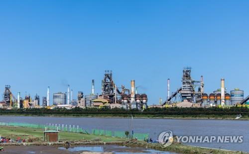 This photo, taken Sept. 7, 2022, shows a wide view of POSCO in Pohang, 272 kilometers southeast of Seoul. (Yonhap)