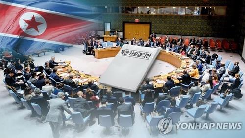 Esta imagen muestra una resolución sobre las violaciones de derechos humanos de Corea del Norte en una sesión del Consejo de Seguridad de la ONU.  (Yonhap)