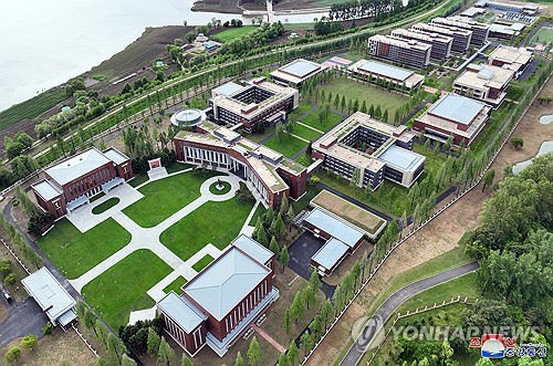An aerial view of the newly built Central Cadres Training School of the Workers' Party of Korea in Pyongyang is seen in this photo released by the North's official Korean Central News Agency on May 16, 2024. (For Use Only in the Republic of Korea. No Redistribution) (Yonhap)