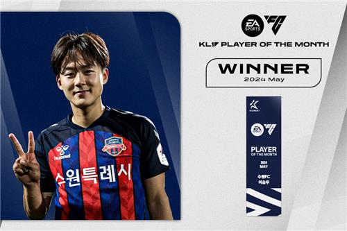 Suwon FC's Lee Seung-woo voted K League's top player for May