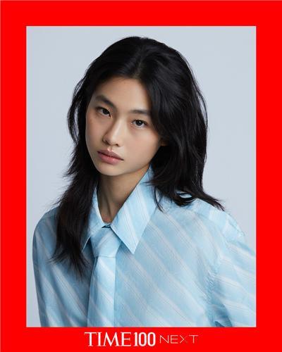 La page d'accueil du magazine américain Time montrant Jung Ho-yeon, la seule actrice sud-coréenne nommée sur la liste Time 100 Next 2022 de Time. (Capture d'écran. Revente et archivage interdits) 