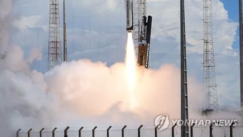 Le lanceur d'essai suborbital HANBIT-TLV décolle du centre spatial d'Alcantara, dans le nord du Brésil, le dimanche 19 mars 2023 (heure locale). (Photo fournie par Innospace. Revente et archivage interdits) 